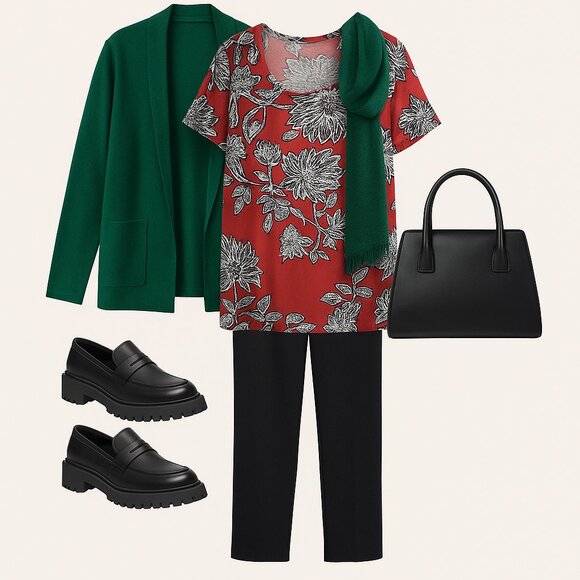 🌹 Vintage JM Collection Red Floral Top – Statement Piece with WPL Tag - Picture 4 of 13